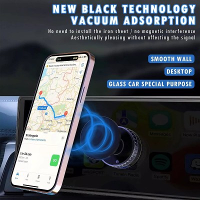 Suport auto MagSafe cu incarcare wireless pentru telefon 15W Techsuit ChargeMagX HOLD253 - 2