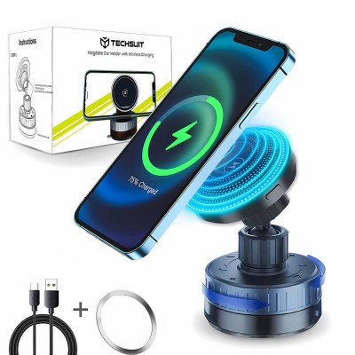Suport auto MagSafe cu incarcare wireless pentru telefon 15W Techsuit ChargeMagX HOLD253 - 7