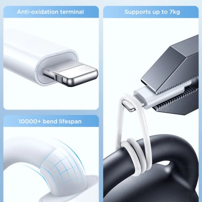 Incarcator Wireless pentru Apple Watch, USB la 2x Lightning, 3.5W, 1.2m - JoyRoom (S-IW007) - alb - 3