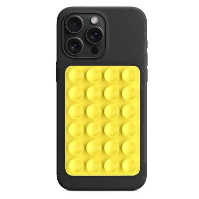 Suport cu Ventuze pentru Telefon, Dreptunghiular - Techsuit (SY-PAD) - Yellow - 1