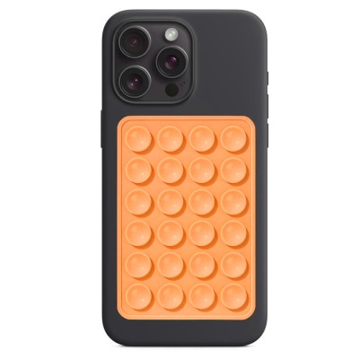Suport cu Ventuze pentru Telefon, Dreptunghiular - Techsuit (SO-PAD) - Orange - 1