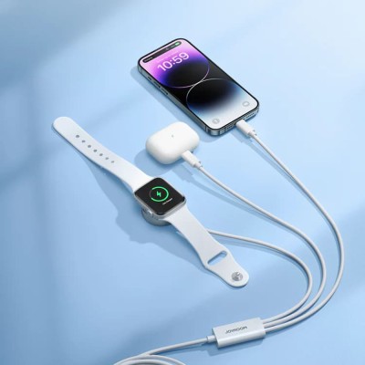 Incarcator Wireless pentru Apple Watch, USB la 2x Lightning, 3.5W, 1.2m - JoyRoom (S-IW007) - alb - 6