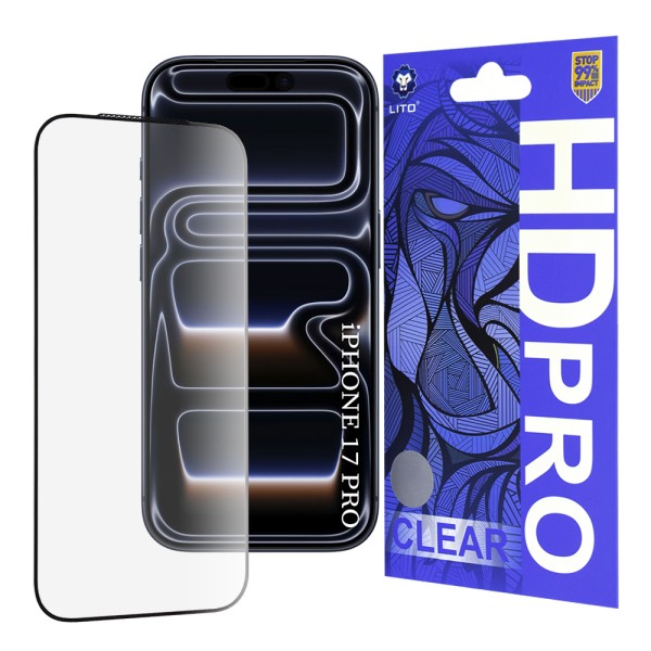 Folie pentru iPhone 17 Pro / iPhone 18 Pro - Lito HD Pro Clear - Black