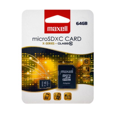 MEMORIE MICRO SDXC 64GB CLS10 UHS-1 CU ADAPTOR MAXELL - 1