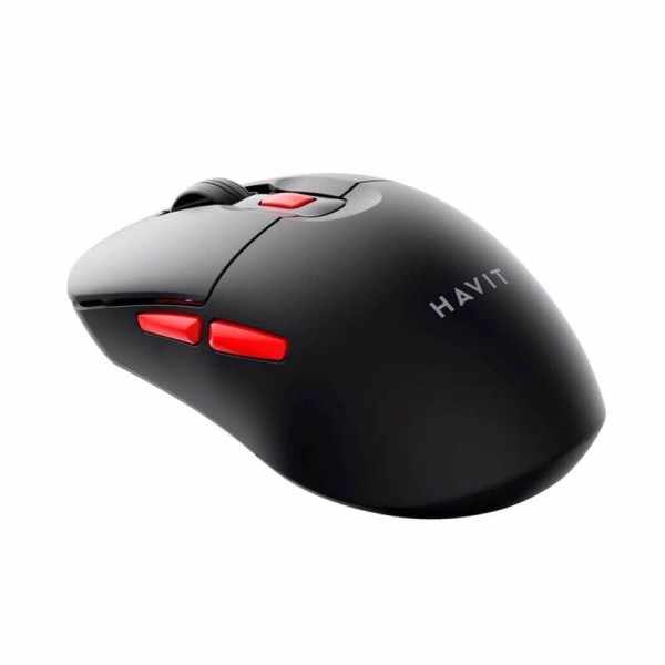 Mouse Fara Fir 2.4GHz, 800/1200/1600 DPI, ABS, PC- Havit (MS59WB) - Black / Red