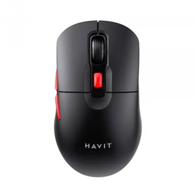 Mouse Fara Fir 2.4GHz, 800/1200/1600 DPI, ABS, PC- Havit (MS59WB) - Black / Red - 2