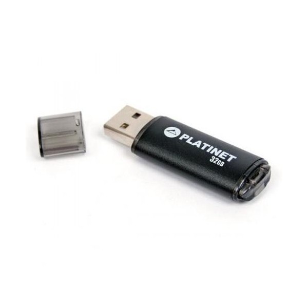 MemoryStick Platinet 32GB USB 2.0 – Carcasa aluminiu, PMFE32, 40621, negru
