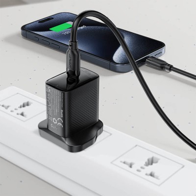 Cablu Incarcare USB-A la Type-C Acefast C16-04, 3A Fast Charging, 1.2m, Black - 5