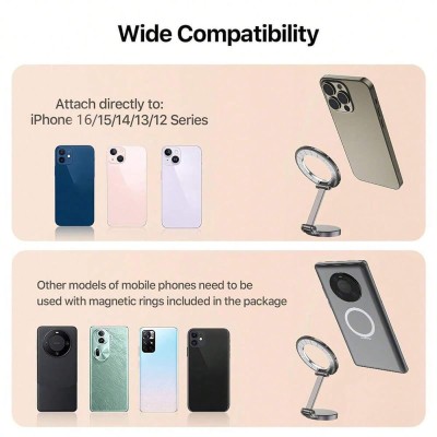 Suport de Telefon pentru Bord, Compatibil MagSafe + Adaptor iRing - Techsuit TitanMagX (S13) - Gray - 4