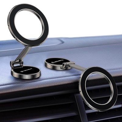 Suport de Telefon pentru Bord, Compatibil MagSafe + Adaptor iRing - Techsuit TitanMagX (S13) - Gray - 2