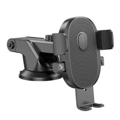 Suport de Telefon pentru Masina cu Prindere pe Bord, Ajustabil, 4.5–7" - Borofone Grand (BH93) - Black - 2