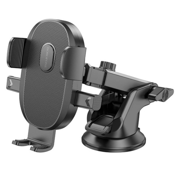 Suport de Telefon pentru Masina cu Prindere pe Bord, Ajustabil, 4.5–7" - Borofone Grand (BH93) - Black