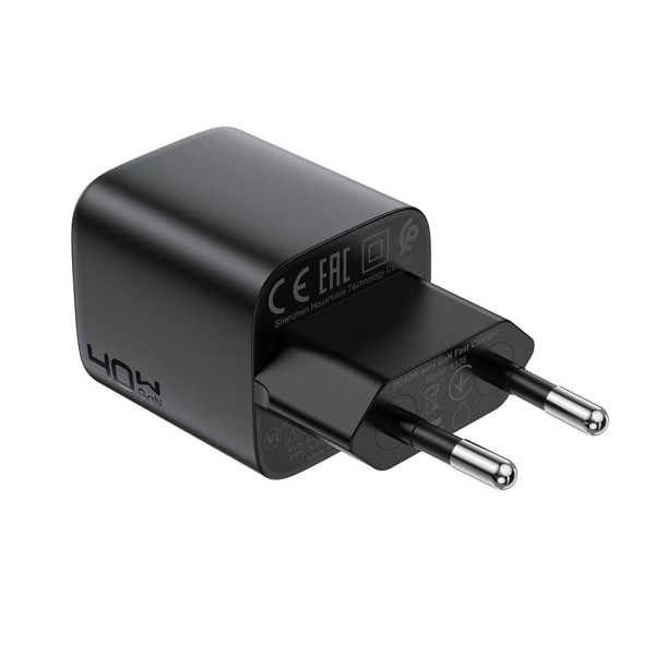 Mini incarcator de retea Type-C, GaN Acefast A136, 40W, negru