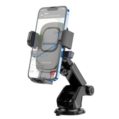 Suport telefon auto bord/parbriz 4.5-7", Borofone Dainty BH60, negru - 2