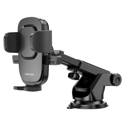 Suport telefon auto bord/parbriz 4.5-7", Borofone Dainty BH60, negru - 1