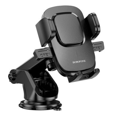 Suport telefon auto bord/parbriz 4.5-7", Borofone Dainty BH60, negru - 3