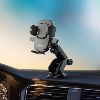 Suport telefon auto bord/parbriz 4.5-7", Borofone Dainty BH60, negru - 6