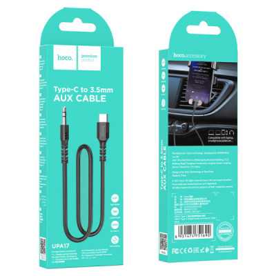 Cablu Adaptor Type-C la Jack 1m - Hoco (UPA17) - Black - 7