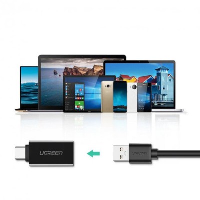 Adaptor OTG USB la Type-C Ugreen, 5Gbps, negru, 20808 - 5 Adaptor OTG USB la Type-C Ugreen, 5Gbps, negru, 20808 - 5
