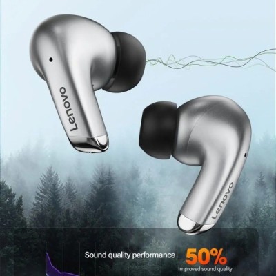 Casti fara Fir True Wireless Stereo, Bluetooth V5.2, Noise Reduction - Lenovo (LP5)  - White