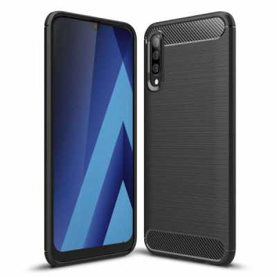 Husa pentru Samsung Galaxy A70 / A70s - Techsuit Carbon Silicone - Black - 1