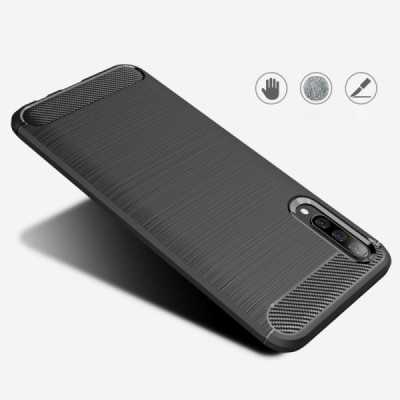 Husa pentru Samsung Galaxy A70 / A70s - Techsuit Carbon Silicone - Black - 3