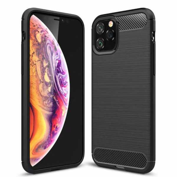 Husa pentru iPhone 11 Pro - Techsuit Carbon Silicone - Black