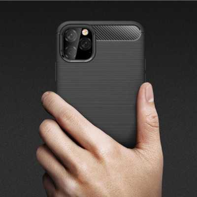 Husa pentru iPhone 11 - Techsuit Carbon Silicone - Black - 7