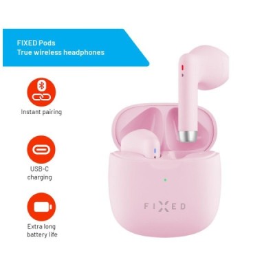 Casti Bluetooth V5.3 cu TWS  - Fixed (FIXPDS-PI) - Pink