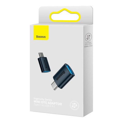 Adaptor OTG Type-C Baseus, 10 Gbps, albastru, ZJJQ000003 - 1 Adaptor OTG Type-C Baseus, 10 Gbps, albastru, ZJJQ000003 - 1
