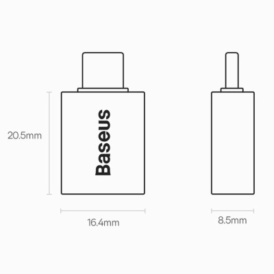 Adaptor OTG Type-C Baseus, 10 Gbps, albastru, ZJJQ000003 - 2 Adaptor OTG Type-C Baseus, 10 Gbps, albastru, ZJJQ000003 - 2