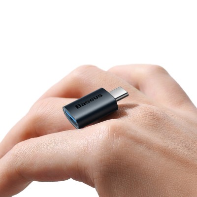 Adaptor OTG Type-C Baseus, 10 Gbps, albastru, ZJJQ000003 - 3 Adaptor OTG Type-C Baseus, 10 Gbps, albastru, ZJJQ000003 - 3