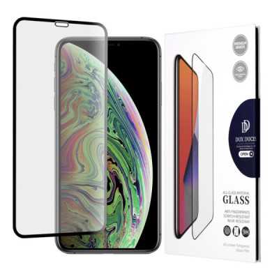 Folie pentru iPhone X / XS / 11 Pro - Dux Ducis Tempered Glass - Black - 1