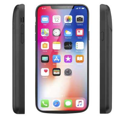 Husa pentru iPhone X / XS cu Baterie de 5000mAh - Techsuit Power Pro - Black - 4