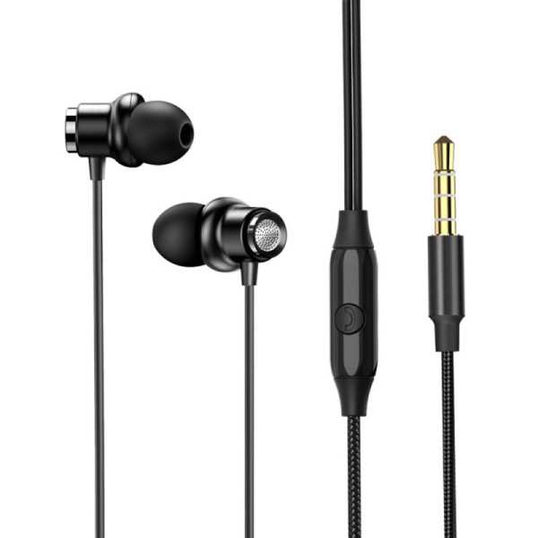 Casti Audio Stereo Jack 3.5mm, cu Microfon, 1.2m - Yesido (YH31), negru