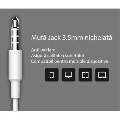 Casti Audio Stereo Jack cu Microfon, 1.2m - Yesido (YH13) - Black - 9