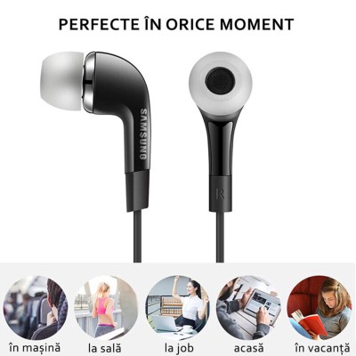 Casti in-ear Samsung, microfon, Jack 3.5mm, negru, bulk, EHS64AVFBE - 3 Casti in-ear Samsung, microfon, Jack 3.5mm, negru, bulk, EHS64AVFBE - 3