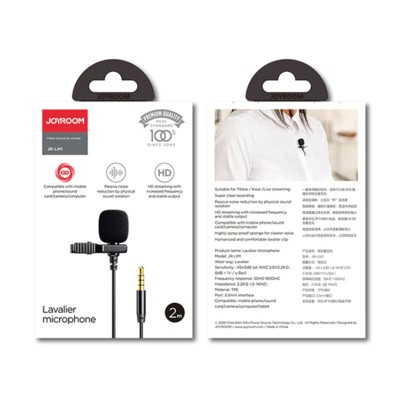 Microfon lavaliera JoyRoom, cu cablu Jack 2m, JR-LM1, negru - 6 Microfon lavaliera JoyRoom, cu cablu Jack 2m, JR-LM1, negru - 6