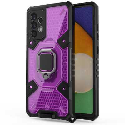 Husa pentru Samsung Galaxy A52 4G / A52 5G / A52s 5G - Techsuit Honeycomb Armor - Rose-Violet - 1