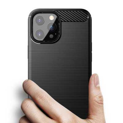 Husa pentru iPhone 13 Pro - Techsuit Carbon Silicone - Black - 2