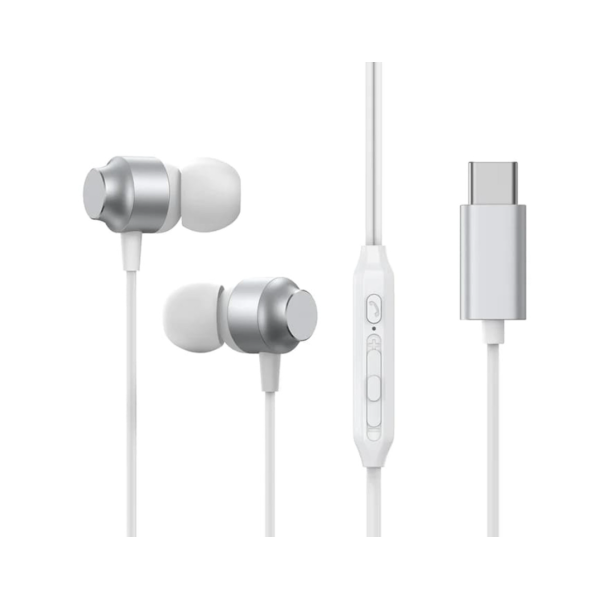 Casti cu Fir Type-C, In-Ear, 1.2m - JoyRoom (JR-EC06) - argintiu
