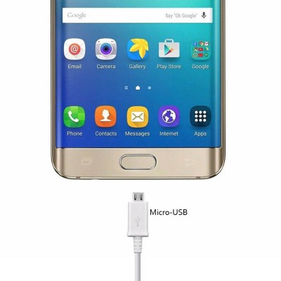 Cablu de date Samsung Micro-USB, 1.5m, 2A, alb, bulk, ECB-DU4EWE - 1