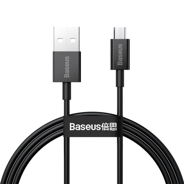 Cablu de date USB la Micro-USB Baseus, 2A, 1m, negru, CAMYS-01