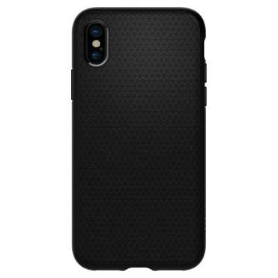 Husa pentru iPhone X / XS - Spigen Liquid Air - Matte Black - 1