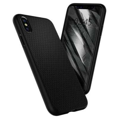 Husa pentru iPhone X / XS - Spigen Liquid Air - Matte Black - 5