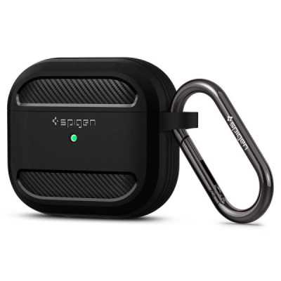 Husa pentru Apple AirPods 3 - Spigen Rugged Armor - Black - 1