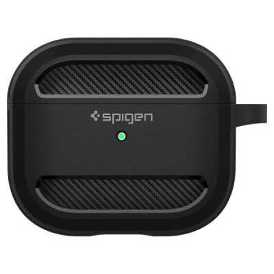 Husa pentru Apple AirPods 3 - Spigen Rugged Armor - Black - 2