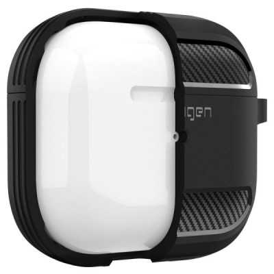 Husa pentru Apple AirPods 3 - Spigen Rugged Armor - Black - 3