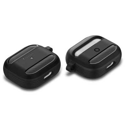 Husa pentru Apple AirPods 3 - Spigen Rugged Armor - Black - 6