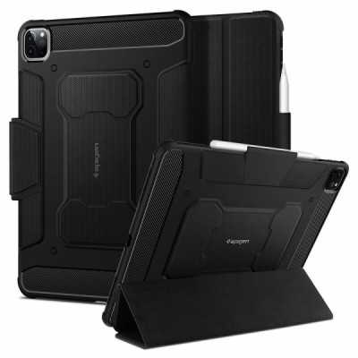 Husa pentru Apple iPad Pro 12.9 (2021 / 2022) - Spigen Rugged Armor Pro - Black - 1